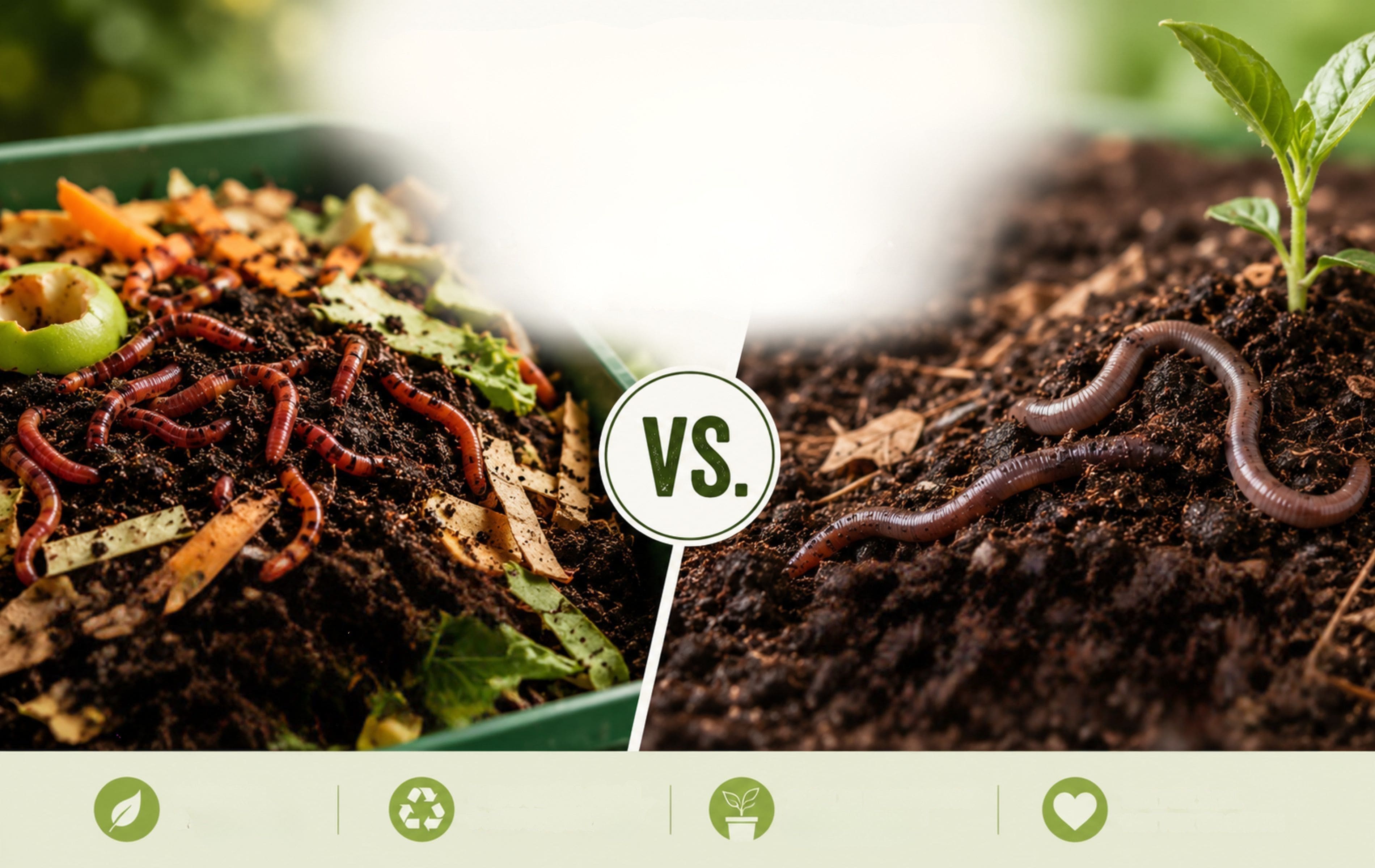 Red Wiggler Worms vs. Earthworms: What's the Difference?